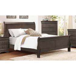 Mayville California King Sleigh Bed - Stained Grey